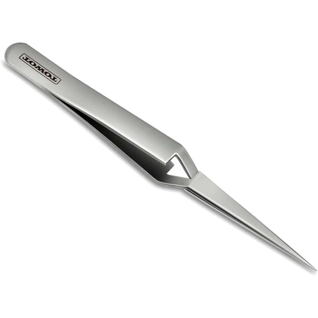 TOWOT Precision Tweezers Reverse Tweezers for Electronic Soldering Precision Reverse Ceramic Tweezers Non-Conductive Heat Resistant