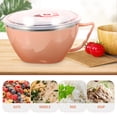 thumbnail image 4 of Clispeed Stainless Steel Noodle Rice Bowl Large Capacity Soup Bowls Round Heat Resistant Pink 1Pcs, 4 of 6