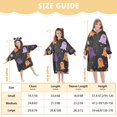 thumbnail image 4 of FORMRS Wearable Blanket Hoodie with Sleeves for Kids Cozy Flannel Sweatshirt, Halloween Orange Ghosts, 4 of 7