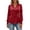 Red, variant on Women's Silk Blouse Long Sleeve Red Blouse V Neck Tops Work Tops for Women