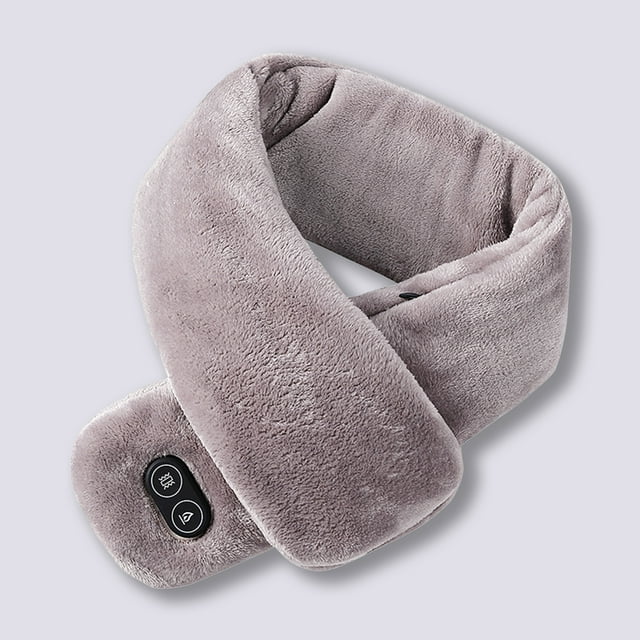 Amdohai Men Women Winter Heated Scarf USB Electric Vibrating Massage Warm Soft Shawl Neckerchief