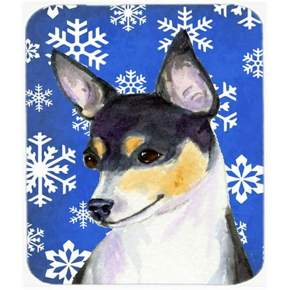 Chihuahua Winter Snowflakes Holiday Mouse Pad, Hot Pad or Trivet
