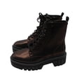 thumbnail image 4 of Guess Womens Ferina 2 Faux Leather Zipper Combat & Lace-up Boots, 4 of 7