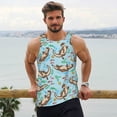 thumbnail image 6 of KLL Cute Otters Print Men's Muscle Gym Workout Stringer Tank Tops Bodybuilding Fitness T-Shirts Tank Tops Men-X-Large, 6 of 7