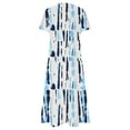 thumbnail image 4 of 2026 ! JINMGG Summer Dresses 2026, Dresses for Women 2026 Women Casual Loose Bohemian Floral Dresses with Pockets Short Sleeve Summer Beach Swinging Dress Blue L, 4 of 4