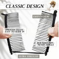 thumbnail image 4 of 3pcs Banana Hair Clips Large Stretchy Banana Clip for Curly Wavy Thick Hair No Crease Adjust Clincher Comb Ponytail Hair Grip for Women Hair Styling Accessories (20&30&40Teeth,Black), 4 of 5