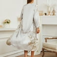 thumbnail image 7 of Xysaqa Women Satin Nightgown with Robes Floral Dress Set 2 Piece Pajama Sets for Women Nightwear Sleepwear Bathrobe Set S-XL, 7 of 7