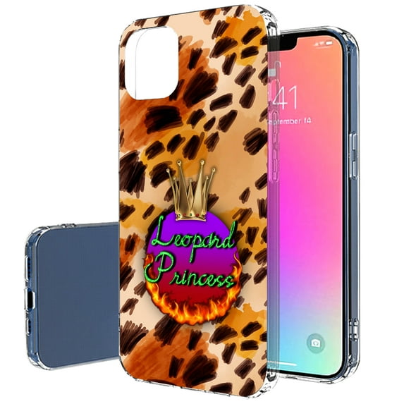 TalkingCase Slim Case for Apple iPhone 13 Pro, Slim Thin Gel Tpu Cover, Leopard Princess Print, Light Weight, Flexible, Soft, Anti-Scratch, Printed in USA