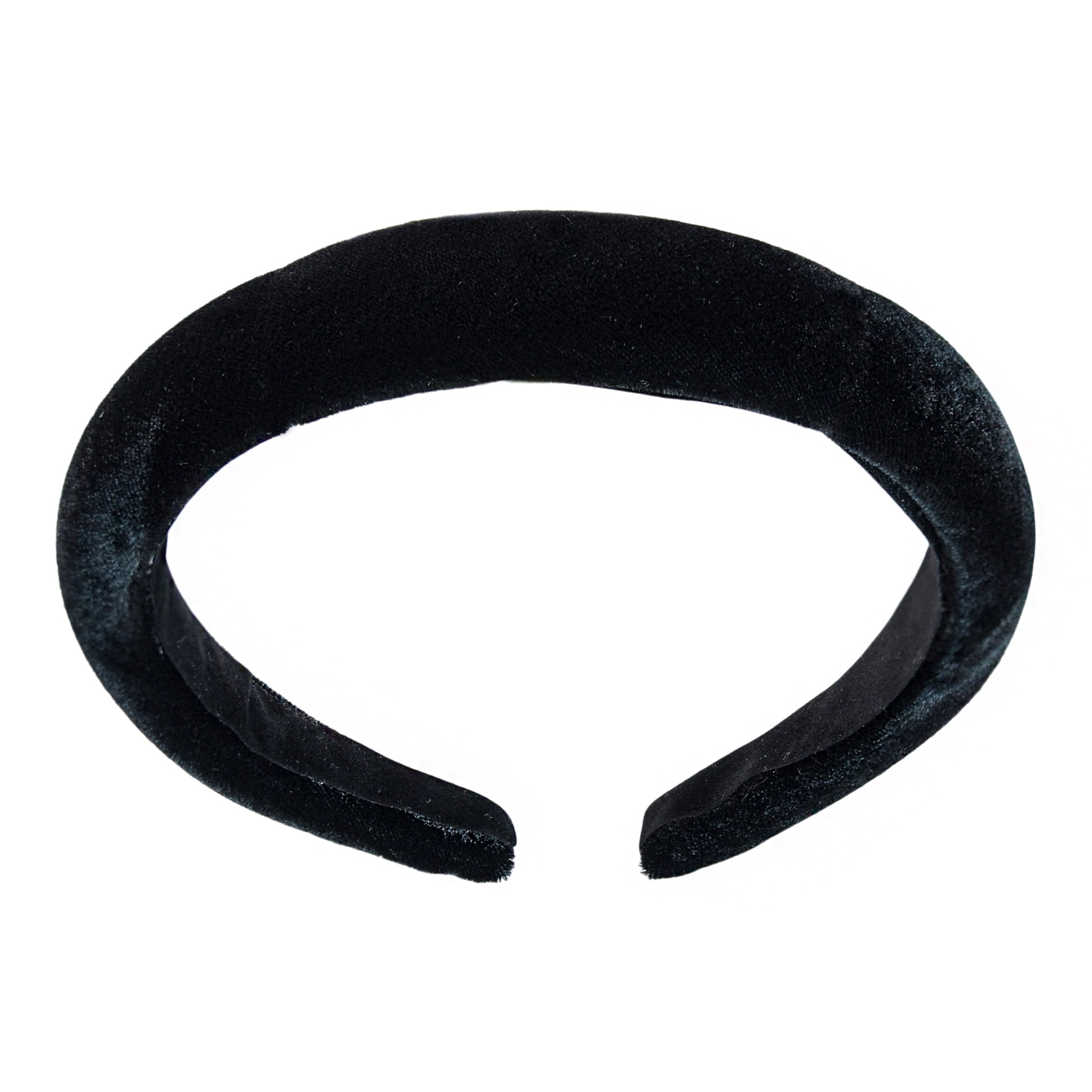 Wild Primrose by Scunci Fashion Padded Headband in Velvet Fabric Black, 1ct