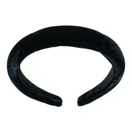 Wild Primrose by Scunci Fashion Padded Headband in Velvet Fabric Black, 1ct
