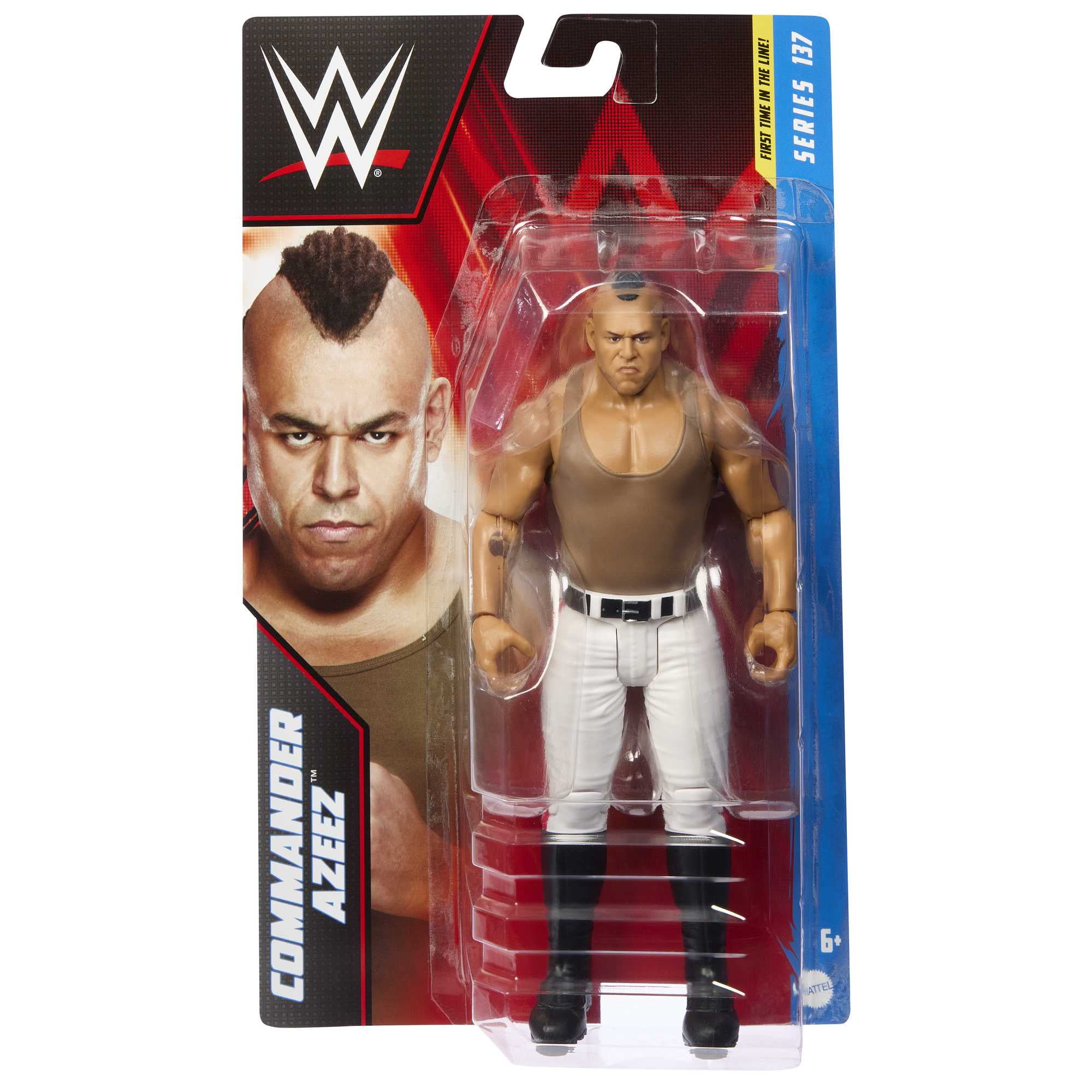 WWE Commander Azeez Basic Action Figure, Posable Collectible, Articulation & Life-Like Detail (6-in)
