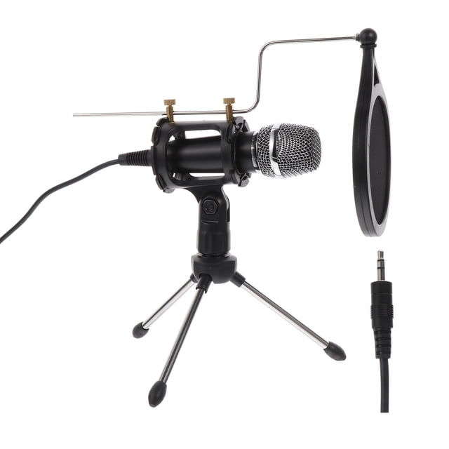 Miangastore Microphone pour Téléphone Mobile et Ordinateur en Matériau Abs 1 Ensemble