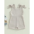 thumbnail image 4 of WEIKBMOL Toddler Girls Romper Pants Sleeveless Ribbed Short Jumpsuit Pants 6M 12M 24M 2T 3T 4T Baby Girls Summer Clothes, 4 of 9