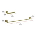 thumbnail image 3 of Elegant Kitchen and Bath Alma 2-Piece Bathroom Hardware Set in Brushed Gold, 3 of 8