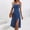 Blue, variant on Danhjin Women's Summer Maxi Dress Casual Sleeve Less Split Floral Party Sundress Beach Vacation Flowy Long Dresses