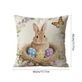 thumbnail image 3 of BAOPAI Easter Pillow Cover with Soft Short Fleece Material and Bunny Rabbit Design for Home Decor Sofa Bedroom Living Room, 3 of 6