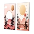 thumbnail image 3 of Designart "Vintage Pink Boho Dreams Abstract Landscapes I" Abstract Landscape Wall Art Set Of 2 - Modern Pink Gallery Wall Set For Home Decor, 3 of 6