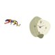 thumbnail image 5 of Reloj de pared con escultura de animal caminando, silencioso, nórdico, decorativo, artesanal, regalo, adorno moderno, ideal para la sala de estar., 5 of 8