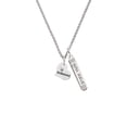 thumbnail image 2 of Delight Jewelry Silvertone Small Bridesmaid Heart Silvertone Live the Life You Have Imagined Bar Charm Necklace, 23", 2 of 4