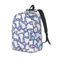thumbnail image 2 of Daiia Cute White Rabbit Vintage Canvas Backpack for Men and Women ,Hiking Backpack,Travel Laptop Bag for School,Large Capacity Backpack, 2 of 8