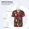 thumbnail image 4 of Balery Dinosaur Christmas Happy New Year Baseball Jersey for Men Casual Button Down Shirts Short Sleeve Active Team Sports Uniform-Medium, 4 of 9