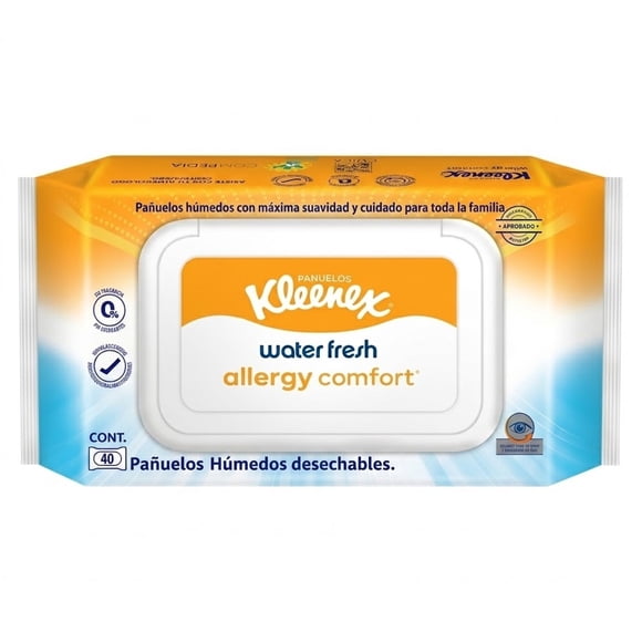 Pañuelos húmedos desechables Kleenex allergy comfort 40 pzas