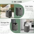 thumbnail image 6 of Alvantor Gray Gradient Wicker Small Storage Side Table 15.7 x 15.7 x 22.4 in Rattan Cube End Table with Hidden Storage and Lift-off Lid, 6 of 11