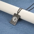 thumbnail image 4 of EUEAVAN Black Sun Pendant Stainless Steel Necklace Jewelry, 4 of 7