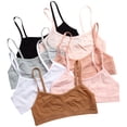 thumbnail image 3 of Princess Rose Girls Seamless Bra - 7 Pack Seamless Training Bra Spaghetti Strap Brallettes (5-12), 3 of 7