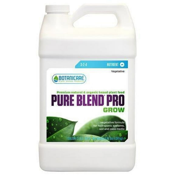Botanicare PURE BLEND PRO Grow Soil Nutrient 3-2-4 Formula, 1-Quart