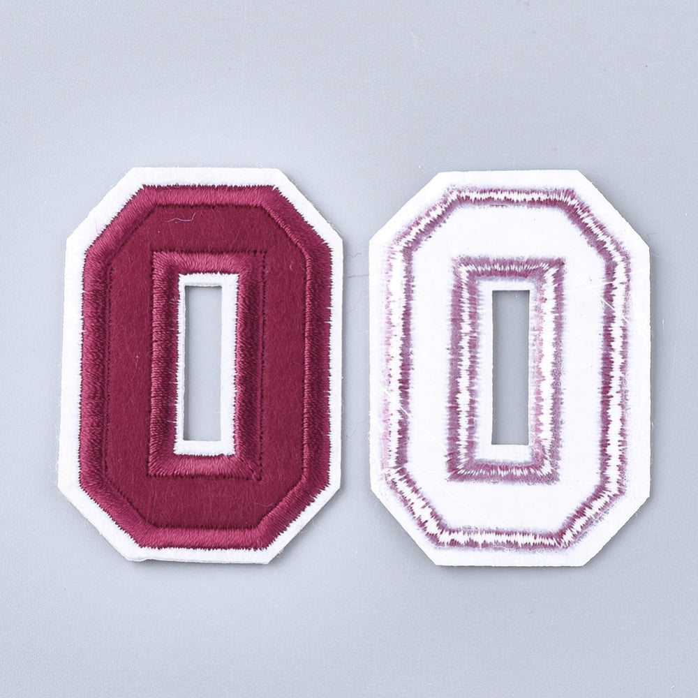100 pc Computerized Embroidery Cloth Iron On Patches Costume Accessories Appliques Number Number 58~59x28~43.5x1.5~2mm
