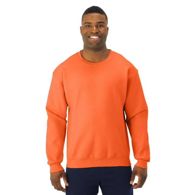 Jerzees Mens NuBlend Super Sweats Crew Sweatshirt, XL, Safety Orange