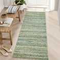 thumbnail image 2 of FairOnly 2'x6' Green Machine Washable Contemporary Runner Rugs for Hallway Braided Print Low Pile Runner Rug for Entryway Laundry Kitchen, 2 of 7