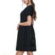 thumbnail image 2 of Balery Modern Hexagonal Neon Grid Vestidos sueltos de manga corta para mujer, vestidos de verano 2025, vestidos casuales de corte A con vuelo., 2 of 6