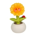 thumbnail image 3 of Figura decorativa de resina con diseño de girasol artificial en maceta, minibonsái Estilo C, 3 of 9
