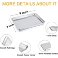 thumbnail image 2 of xianlin-TeamFar 9'' x 7'' x 1'' Toaster Oven Pan with Rack Set of 4, Stainless Steel Compact Toaster Ovenware Pan with Cooling Rack, Healthy & Heavy Duty, Easy Clean & Dishwasher Safe, (2 Pans + 2 Ra, 2 of 4