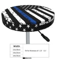 thumbnail image 4 of Rocae Thin Blue Line Flag Print Round Bar Chair Cushion Cover Washable Stool Cushion Slipcover for Round Chair-12 inch, 4 of 7