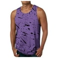 thumbnail image 2 of Linfrsh Tank Tops for Men Men's Print Sleeveless Round Neck Casual Athletic Tee Shirts Summer Purple,XL, 2 of 5