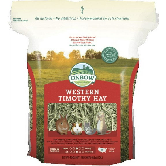 Oxbow Pet Products Western Timothy Hay Small Animal Food, 40 oz.