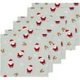 thumbnail image 3 of SKYSONIC Christmas Santa Claus Washcloths Set of 4, Highly Absorbent Soft Cotton Fingertip Towels for Bathroom, Kitchen, Gym, Spa, Home Decor, 12 x 12 Inch, 3 of 7