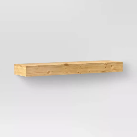 24" Floating Wood Shelf