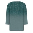 thumbnail image 5 of frariair ​Ladies Floral Blouse Featuring Cap Sleeve Design And Tunic Length For Summer Street Style Versatility​ Green, 5 of 5