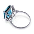thumbnail image 3 of Galaxy Gold 14K White Gold Natural Black Diamonds and Blue Topaz Ring - December Birthstone - Courage & Clarity - Sizes 5.5 to 11 - Fine Jewelry for Women, 3 of 4