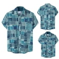 thumbnail image 2 of Gubotare Hawaiian Shirts Button Down Short Sleeve Beach Shirts Summer Casual Aloha Shirts (Light Blue,3XL), 2 of 5