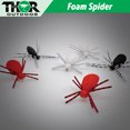 thumbnail image 4 of Thor Outdoor Foam Spider Fly Fishing Set – 6 Pc, Red-White-Black, Hook Size #12, Topwater Dry Flies for Bass, Panfish, Trout, 4 of 6