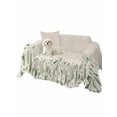 thumbnail image 2 of Spring Floral Couch Cover for Dogs, White Daisy Farmhouse Linen Texture Washable Sofa Covers Slipcover for Pets Dogs Futon Cover, Couch Recliner Covers, Oversized Chair Slipcover 71"x91", 2 of 9