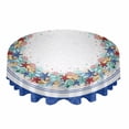 thumbnail image 2 of Watercolor Flowers Leaves Vintage Round Table Cloth Waterproof Wedding Holiday Tablecloth Coffee Table Decor Table Cover, 2 of 5