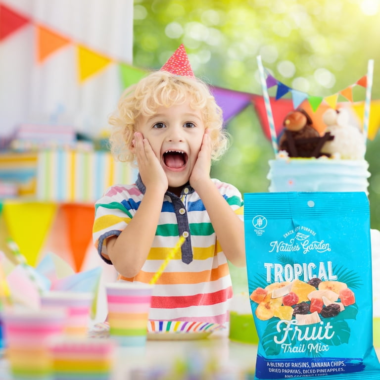 Nature's Garden Tropical Fruit Trail Mix Snack 4 Oz 3 Pack