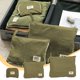 thumbnail image 1 of Bolsas organizadoras de viaje Juego de 3 tamaños Tela verde Cubos de embalaje de equipaje para ropa, cosméticos, clasificación de ropa interior, bolsas de almacenamiento transpirables, ligeras y que, 1 of 6