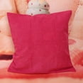 thumbnail image 2 of 17x17" Vintage Soft Velvet Throw Pillow Case Sofa Waist Cushion Cover Rose Red, 2 of 4